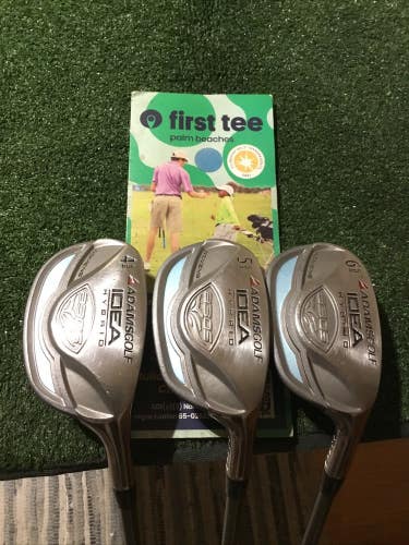 Adams Ladies Idea A3OS Boxer Iron Hybrids Set 4H, 5H, 6H Grafalloy 55g Graphite