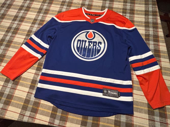 Edmonton Oilers Fanatics Breakaway Jersey (Size Adult Large)