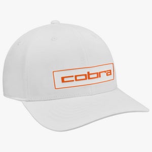 NEW 2026 Cobra Tour Tech White/Orange Adjustable Snapback Golf Hat/Cap