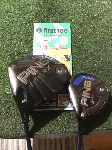 Ping Left Handed G30 Woods Set Driver & 14.5* 3W Seniors TFC 419 Graphite (46)