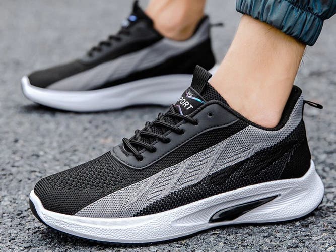 Men's Athletic Sneakers - Lightweight Running & Gym Training Shoes (Run Small)