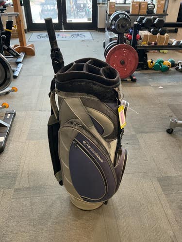 Used Taylormade 6 WAY CART BAG Mens Cart Bag Grey 11614-S000239601