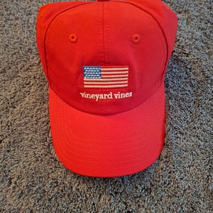 Vinyard Vines USA American Flag Patriotic Adjustable Hat NWOT