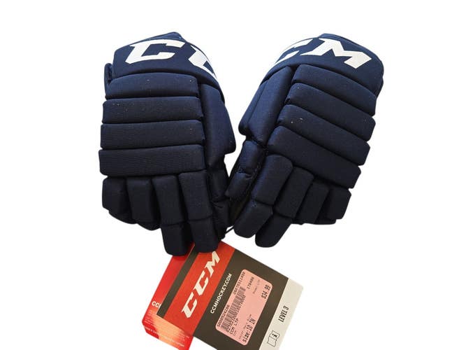 Used CCM LTP Junior Gloves Navy Blue 10" 11450-S000524286