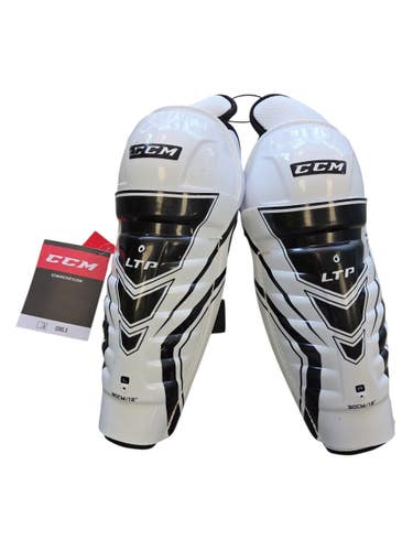 Used CCM LTP Junior Shin Guards White 12" 11450-S000524283