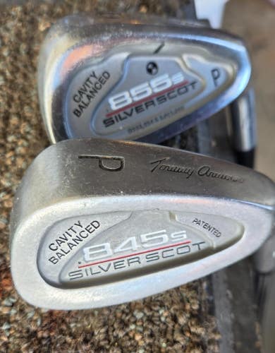 TWO DIFF MODELS TOMMY ARMOUR 845s SILVER SCOT CAVITY BALANCED PW GOLF IRONS