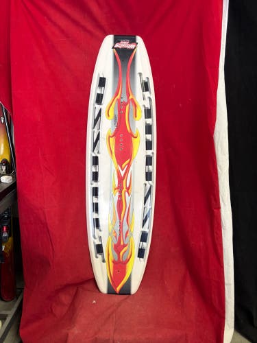 Wakeboard: Winning Edge Assault wakeboard, red and yellow flame graphics. 142cm Board Only, No fins