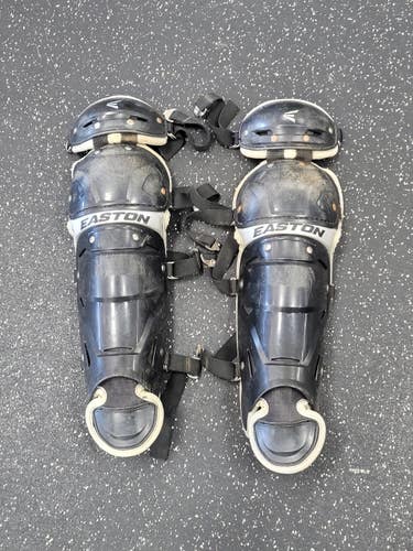 Used Easton EASTON SHIN GUARDS Catchers Leg Guards Black Youth 11849-S000041685