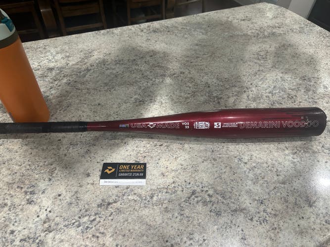 2025 DeMarini Voodoo One Alloy USSSA Certified Bat (-5) 27 oz 32" (Used)