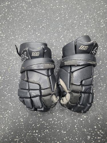 Used STX STALLION Lacrosse Gloves Junior Black 10" 11849-S000041676