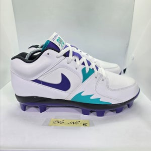 Jordan Stadium 90 Low MCS Baseball Cleats White Grape Ice HQ0211-105 Mens sz 8.5