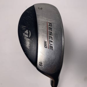 TaylorMade Rescue Mid 3 Hybrid 19* Stiff Graphite Mens RH