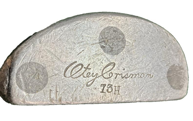 Otey Crisman 73H Hickory Shaft Putter RH 35 Red Ring White Cap Grip 1950s Script