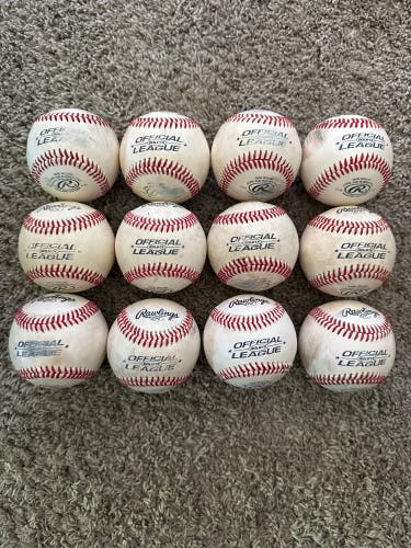 Rawlings Official Minor League Baseballs 12 Pack (1 Dozen) (Used)