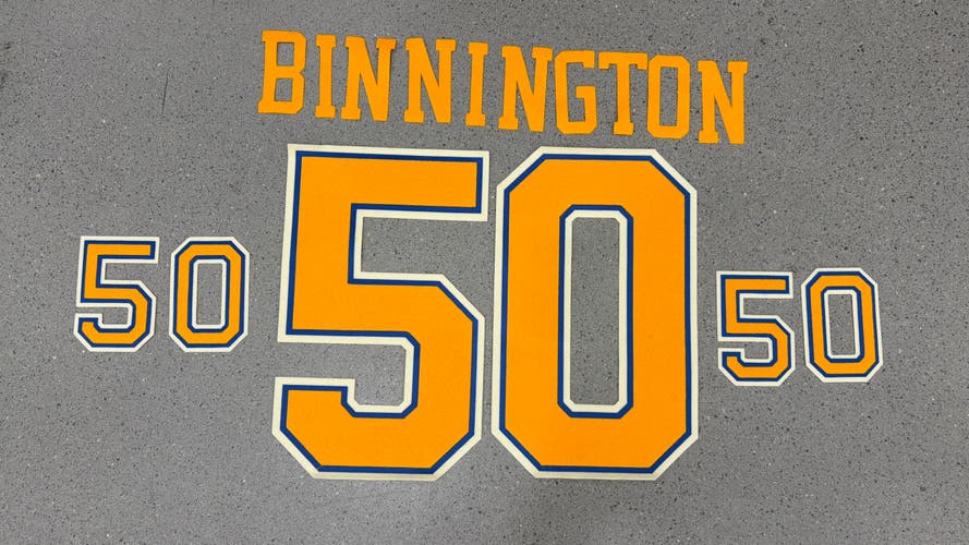Jordan Binnington Number and Namebar Kit