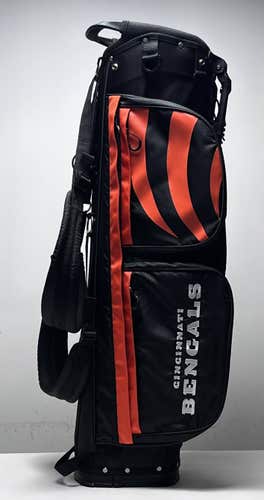 Wilson NFL Bengals Carry Bag Orange 4-Way Divide Dual Strap Golf Bag