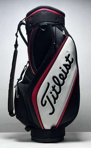 Titleist Display Staff Bag Black 6-Way Divide Single Strap Golf Bag