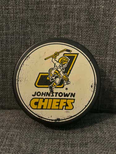 Vintage Johnstown Chiefs ECHL Minor League Hockey Official Hockey Puck