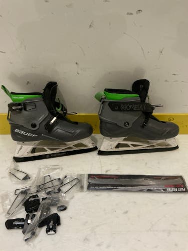 Bauer Konekt HF2 Hockey Goalie Skates Regular Width 9 with extra buckles (Used)