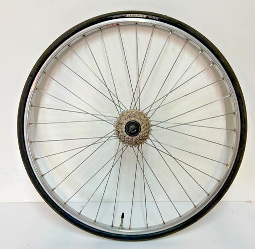 Vintage Weinmann 215 6-Speed 36-Steel Spoke 700C Rear Wheel Sovos Hub +Tire