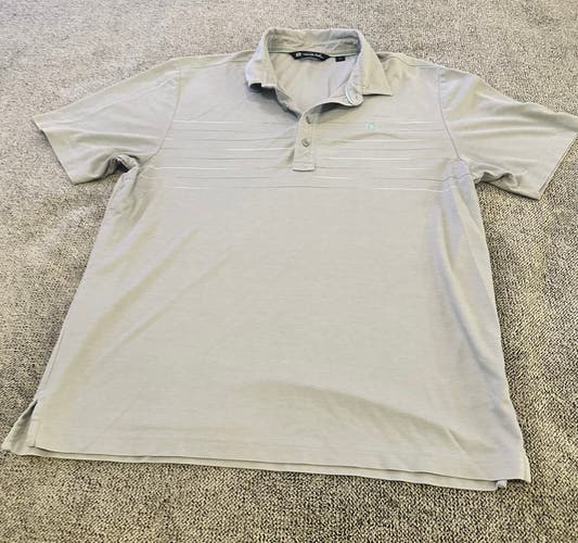 Travis Matthew light grey polo Shirt size large