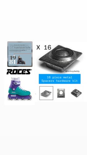 Roces 6mm Inline Rocker Metal Washers [ 16 Pieces Hardware Kit ] Aggressive square 90’s