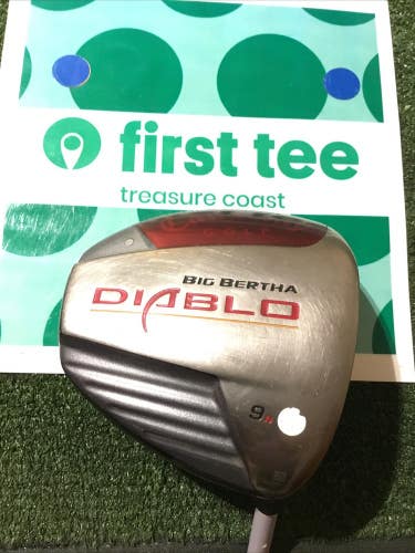 Callaway Big Bertha Diablo Neutral 9* Driver Stiff Aldila DVX 65g Graphite 44.5