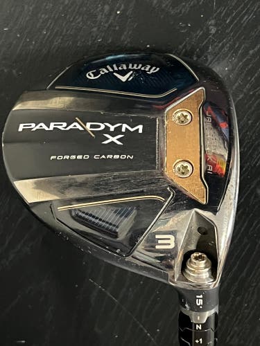 Callaway Paradym X 15° 3 Wood 42.5" HZRDUS Silver 6.0 Stiff Shaft GP Grip W/ HC