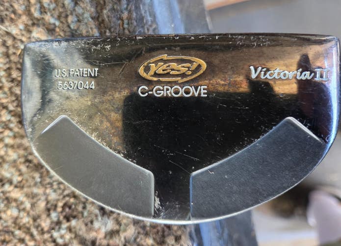 35 IN YES C GROOVE VICTORIA II MALLET STYLE PUTTER W BLACK INSERT VERY NICE