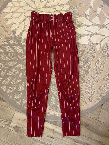 EvoShield CT Sublimated Pinestripe Game Pant Maroon/White Men’s Size Medium