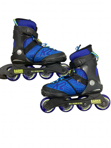 Used K2 RAIDER PRO Junior Rec Fitness Skates Royal Blue Adjustable 11613-S000185556