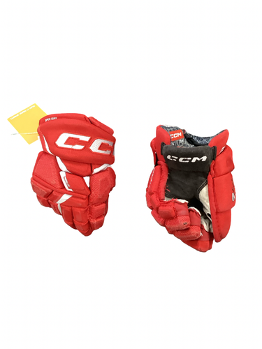 Used CCM FT6 Junior Gloves Red 10" 11613-S000185529