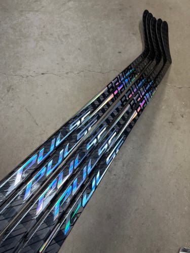 5 PACK 87 Flex P28 Senior Bauer Pulse Left Hand Hockey Stick (New) Pro Stock