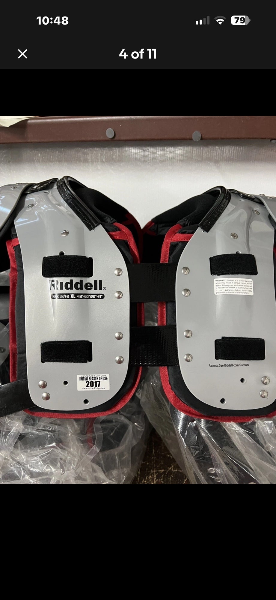 New XL Adult Riddell Power SPX Shoulder Pads RB/DB | SidelineSwap