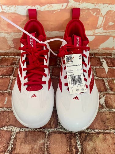 White Men's Size M 8.0 (W 9.0) Adult Adidas Adizero Low Top Metal (New)