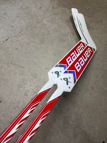 2 PACK 25” Paddle Senior Bauer Supreme Shadow Pro Stock Goalie Stick (New) Pro Stock