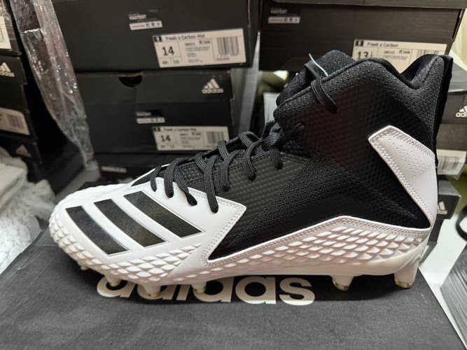 Men's Size M 14.0 Adidas Freak X carbon Mid Mid Top Molded Cleats (New) AAF LEAGUE