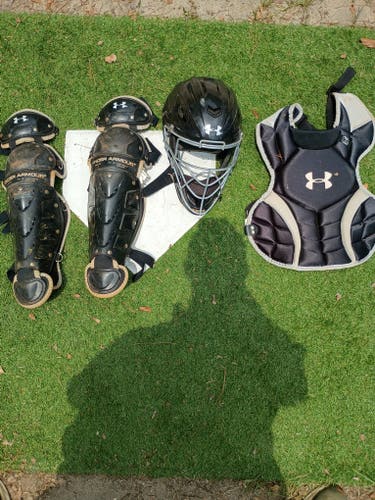 Black/Navy Under Armour Victory Series Catcher's Set (Used)