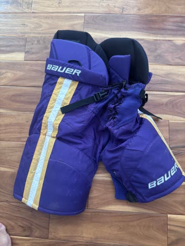 Senior Small Bauer Nexus Hockey Pants (Used) Purple and Gold