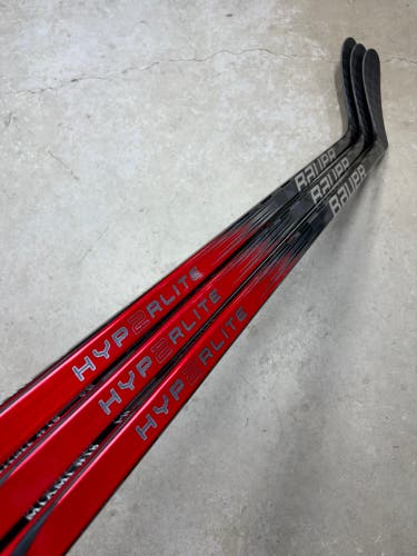 3 PACK 87 Flex P28 Senior Bauer Vapor Hyperlite2 Left Hand Hockey Stick (New) Pro Stock