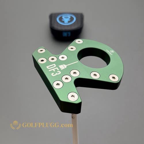 Left-Handed Green LAB DF3 Broomstick Putter w/ Headcover (3141)