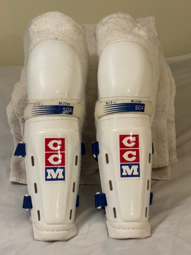 Vintage CCM Supra SG4 Senior Men’s Ice Hockey Shin Guard Pads 14.5”/37cm