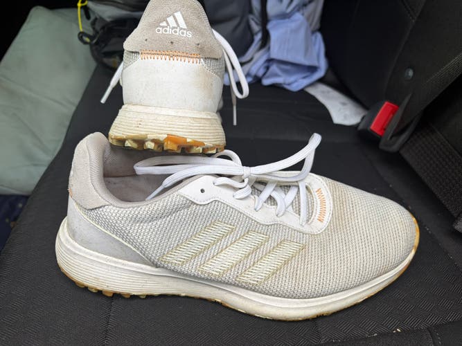 adidas S2G Spikeless Golf Shoes - Grey/Cloud White/Hazy Orange 10.5 men’s