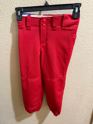 Red Kid's Small Youth Mizuno Game Pants (New)