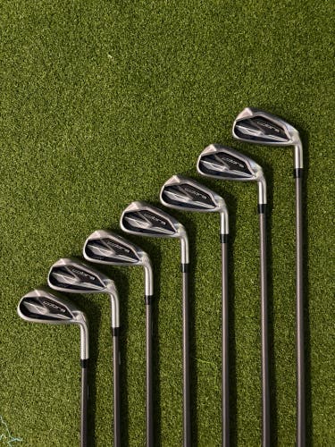 Men's Cobra AIR-X Right Handed Iron Set Uniflex Graphite Shaft (7 Clubs) #5 - #9, PW, GW (Used)