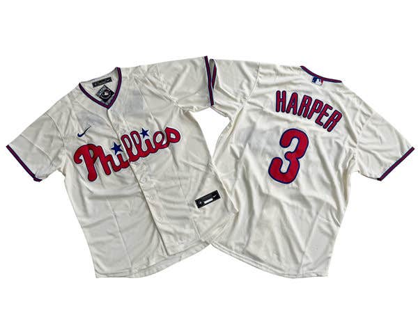 Philadelphia Phillies Bryce Harper Cream Jersey