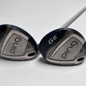 LEFTY Ping G LE 3 3 & 5 Fairway Wood Set 18* 21* ULT 250 Ladies Graphite LH