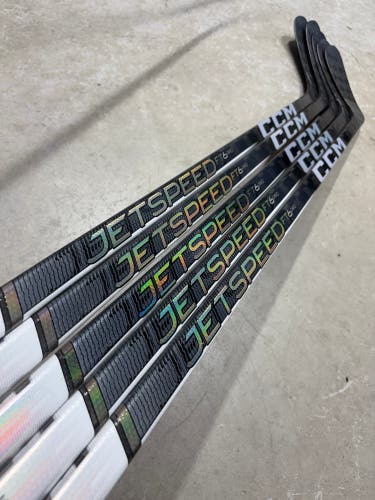 5 PACK 75 Flex P90TM Senior CCM JetSpeed FT6 Pro Left Hand Hockey Stick Pro Stock (New)
