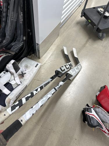 TWO PACK CCM Extreme Flex 5 and 5.9 Regular Goalie Stick 26" Paddle (Used)