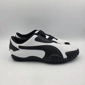 Puma Mostro Perforated Leather Cat Mens Size 12 Shoes White Black NEW